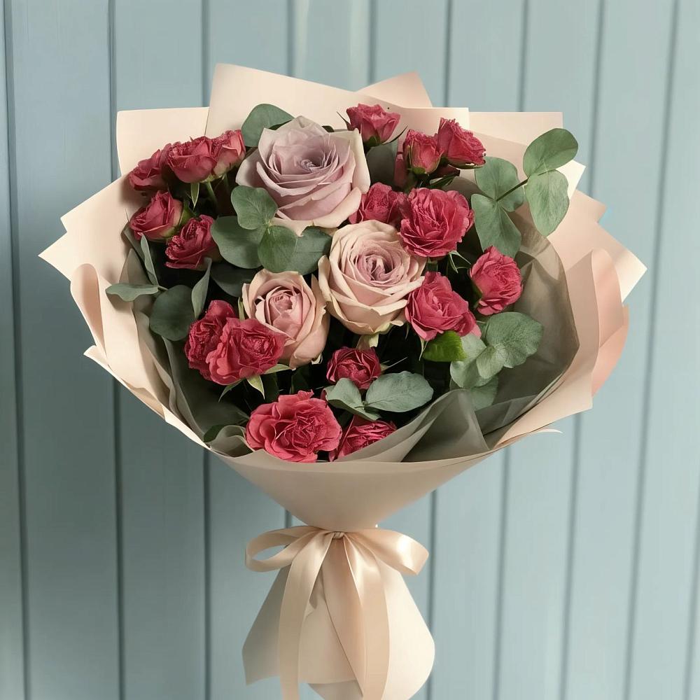 Букет цветов из: Гвоздики и Розы в Блечепсин