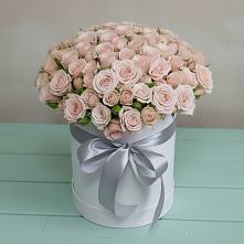 Цветочная композиция из Розы в шляпной коробке в Блечепсин