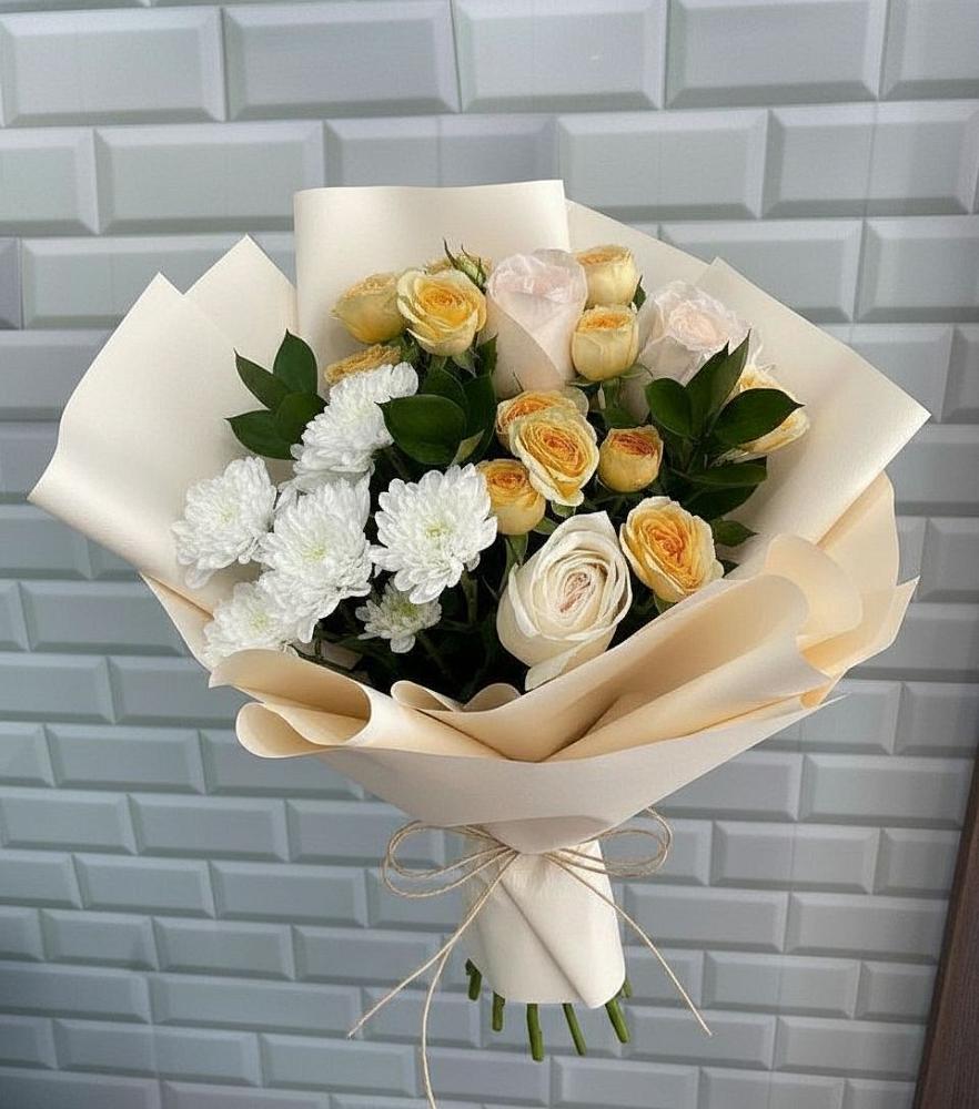 Букет цветов из: Розы и Хризантемы в Блечепсин