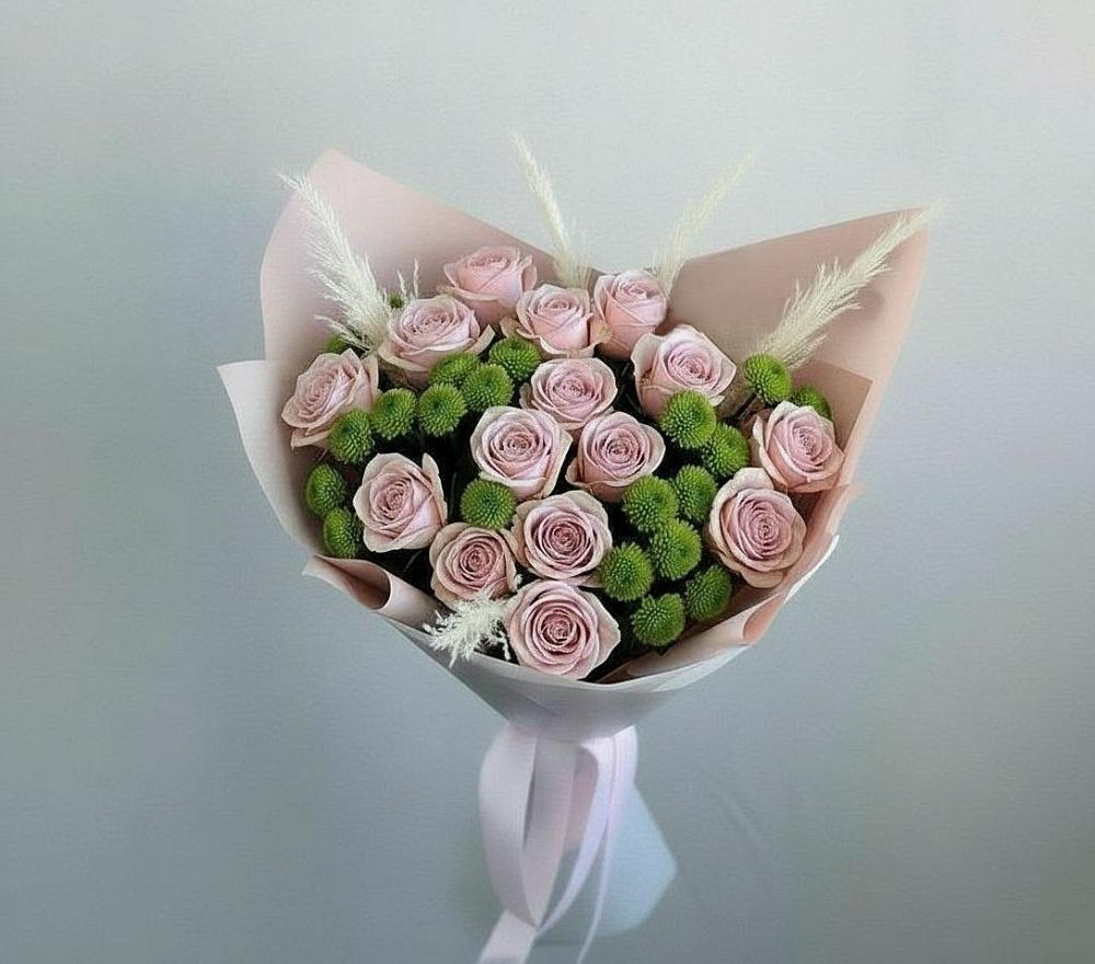 Букет цветов из: Розы и Хризантемы в Блечепсин