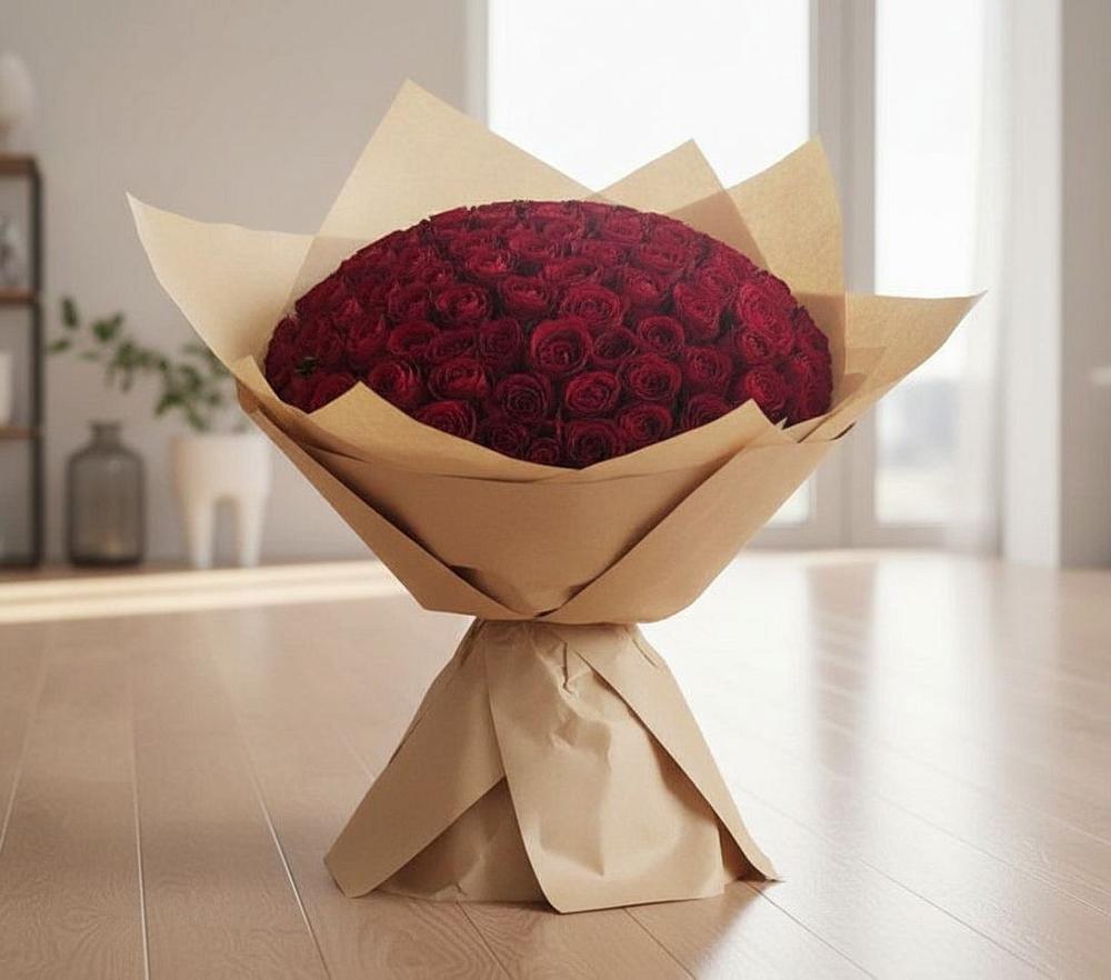 Букет 101 Красная роза в Блечепсин