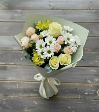 Букет цветов из:  Альстромерии, Розы и Хризантемы в Блечепсин