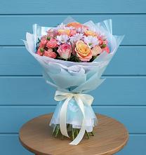 Букет цветов из:  Хризантемы и Розы в Блечепсин