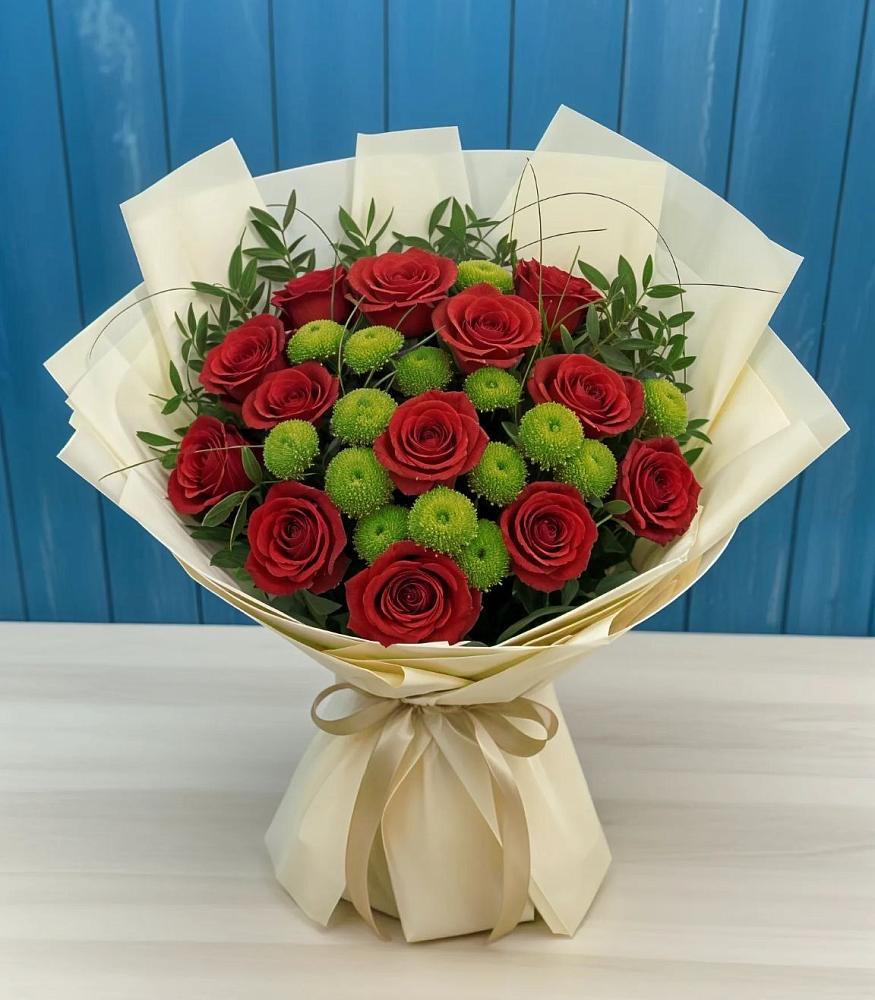 Букет цветов из: Розы и Хризантемы в Блечепсин