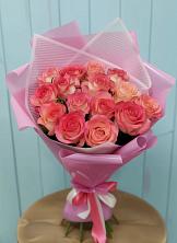 Букет 15 Розовых роз Равель в Блечепсин
