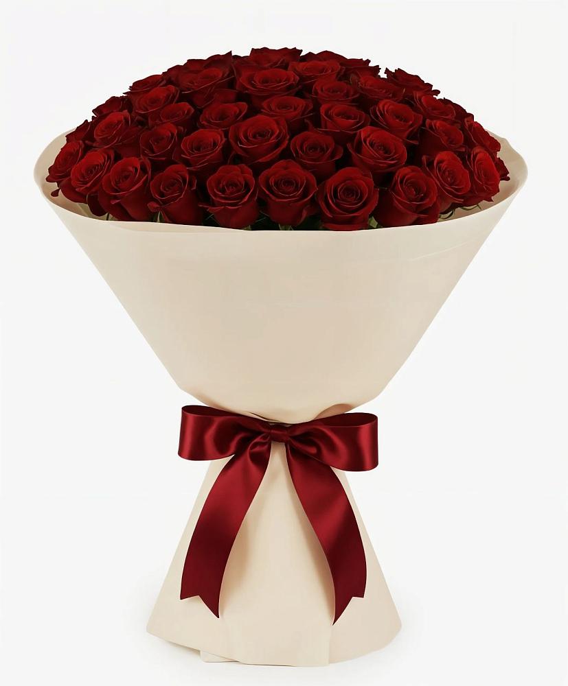 Букет 101 Бордовая роза Блэк Бакарра в Блечепсин